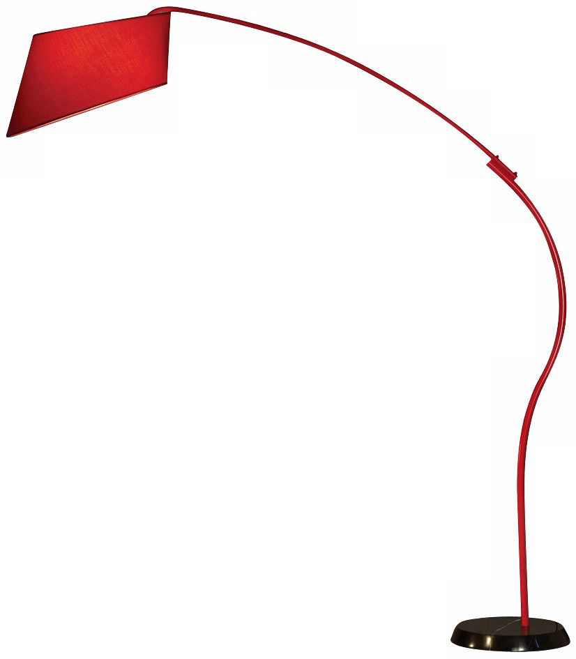Nova Red and Black Ibis Arc Floor Lamp