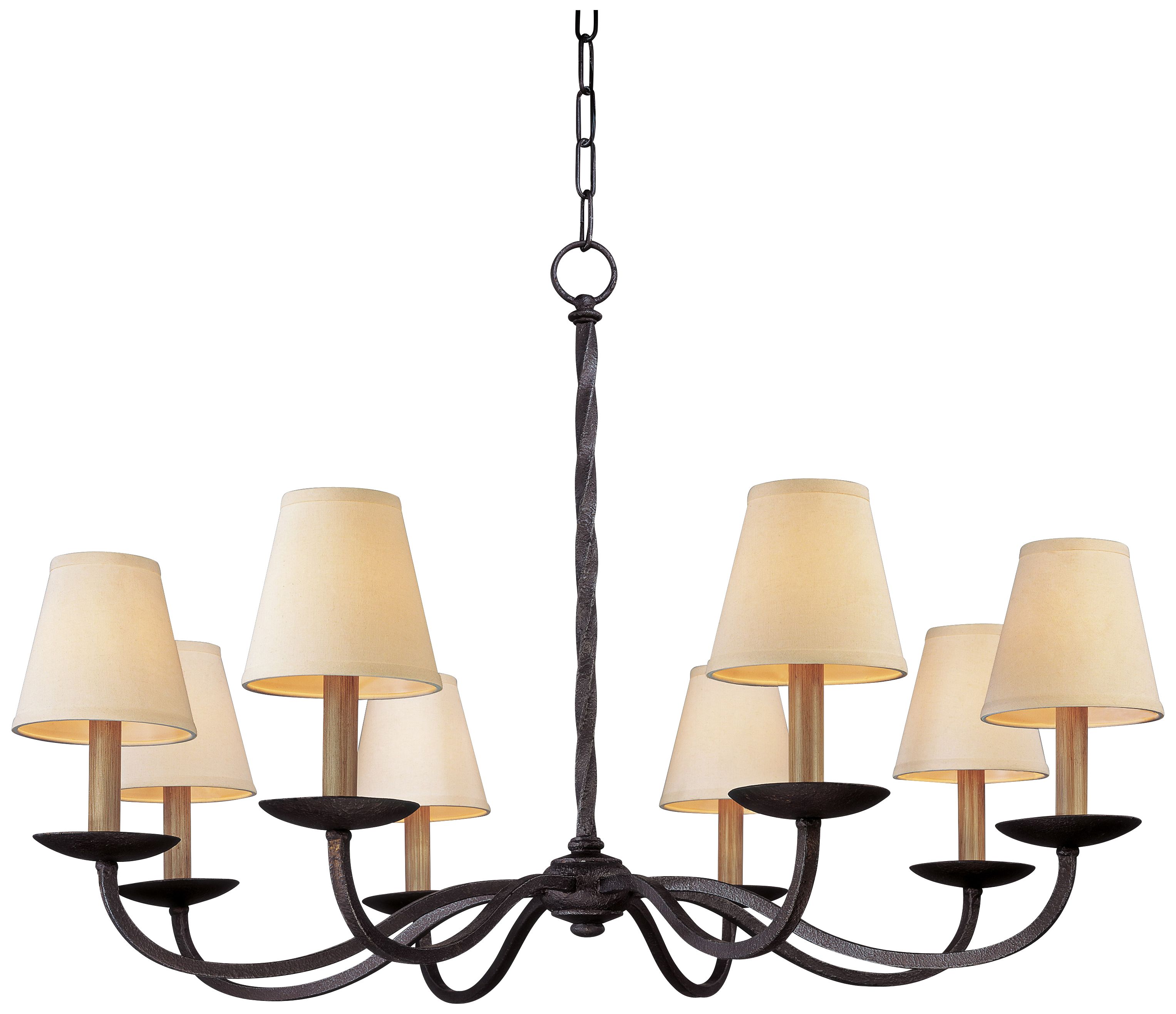Alexander 8-Light 38" Wide Wrought Iron Chandelier