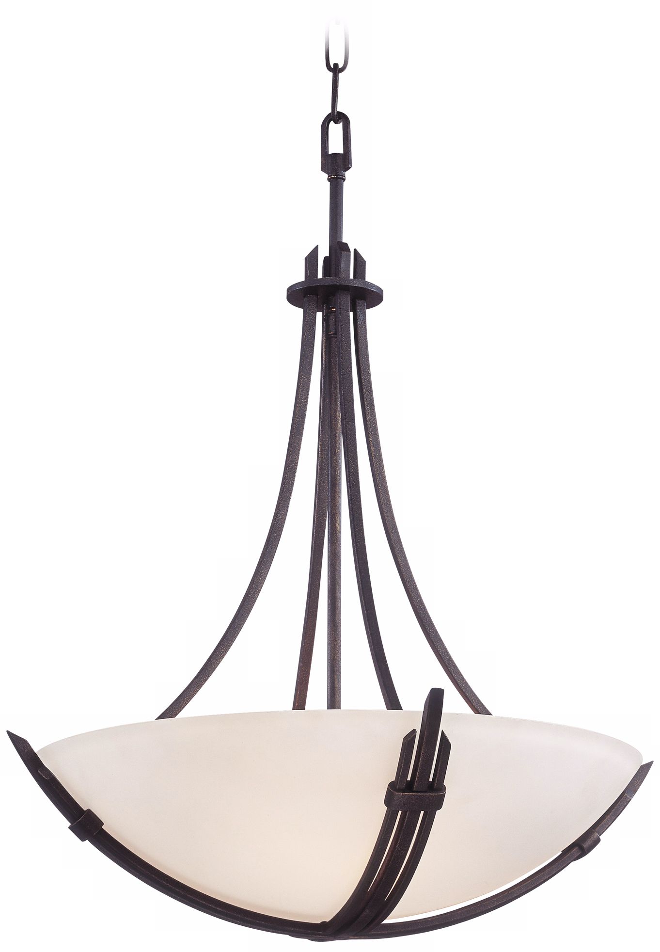 Kendo 3-Light 21 3/4" Wide  Wrought Iron Pendant Light