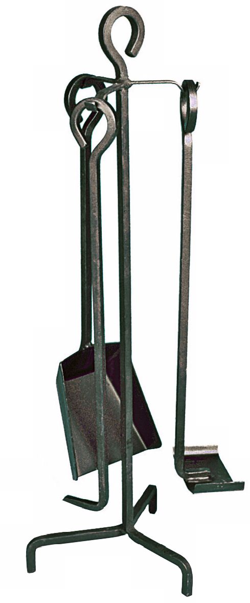 Mini Set of 3 Loop Handle Wrought Iron FireplaceTools