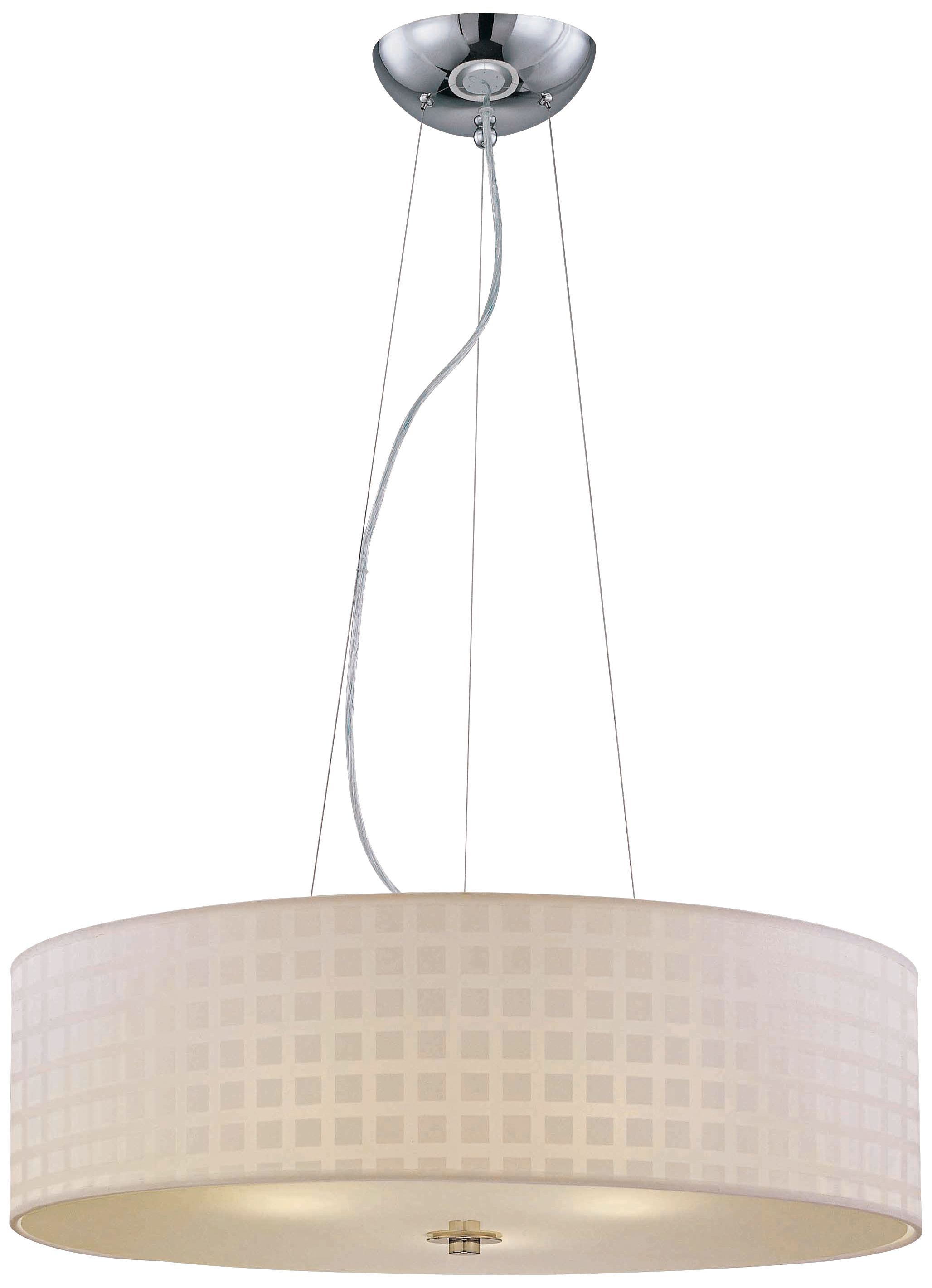 Lite Source 28" Wide 3-Light Chrome Pendant Light