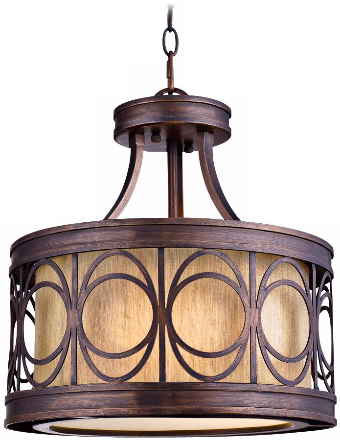 Golden Bronze 15" Wide Convertible Pendant Light
