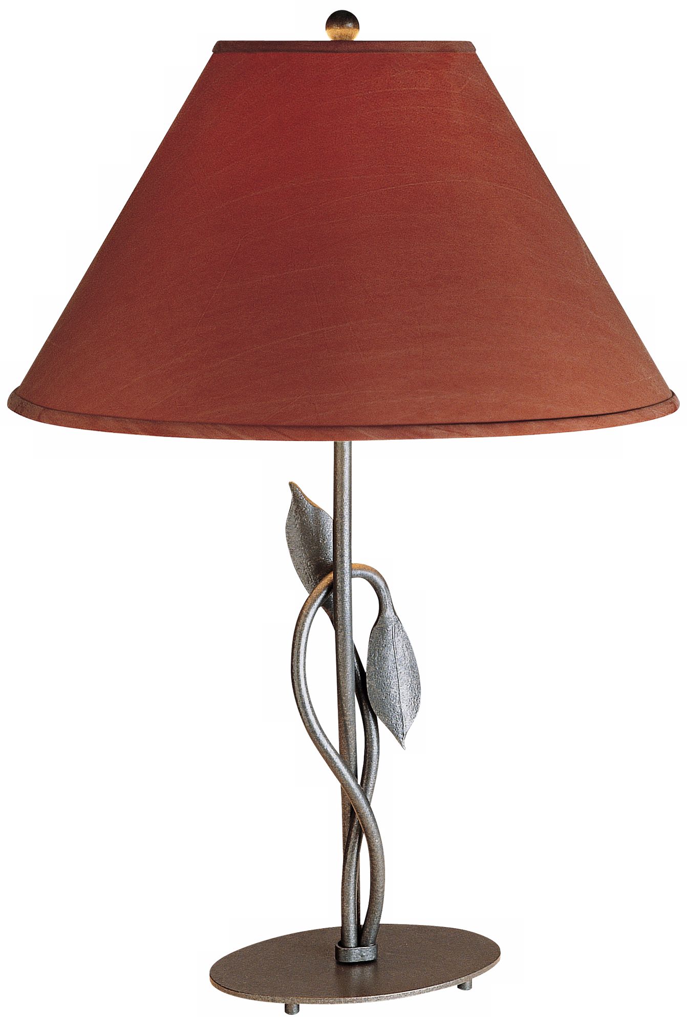 Forged Leaves with Terra Shade Hubbardton Forge Table Lamp