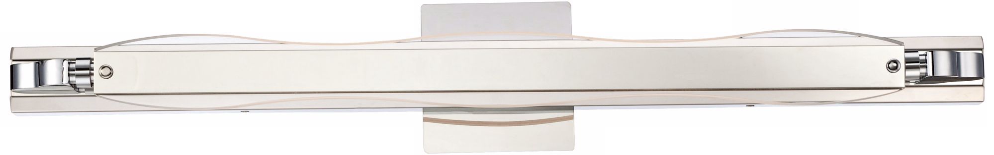 Chrome with Wave Glass 30" Wide Fluorescent Bath Light