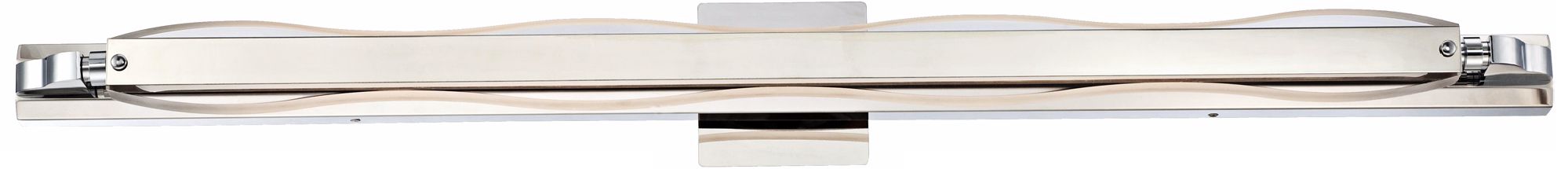 Chrome with Wave Glass 41 3/4" Wide Fluorescent Bath Light