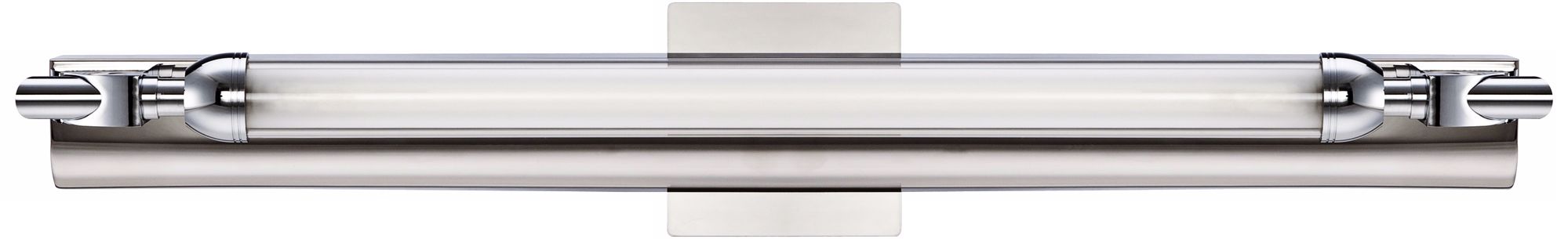 Contemporary Chrome 30" Wide Fluorescent Bath Light