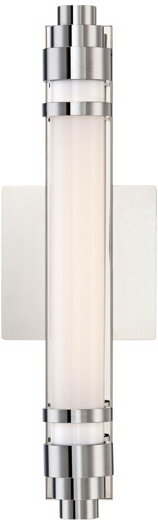 Chrome ADA Compliant 14 1/4" Wide Fluorescent Bath Light
