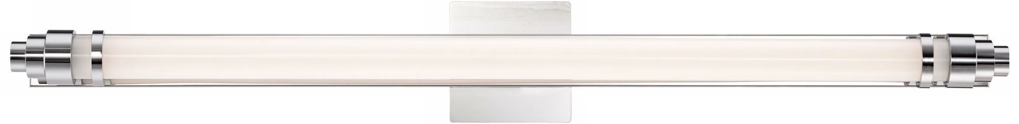 Chrome ADA Compliant 36 1/4" Wide Fluorescent Bath Light