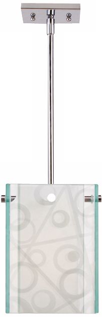 Silhouette Geometric Chrome with Glass 7 3/4" Pendant Light