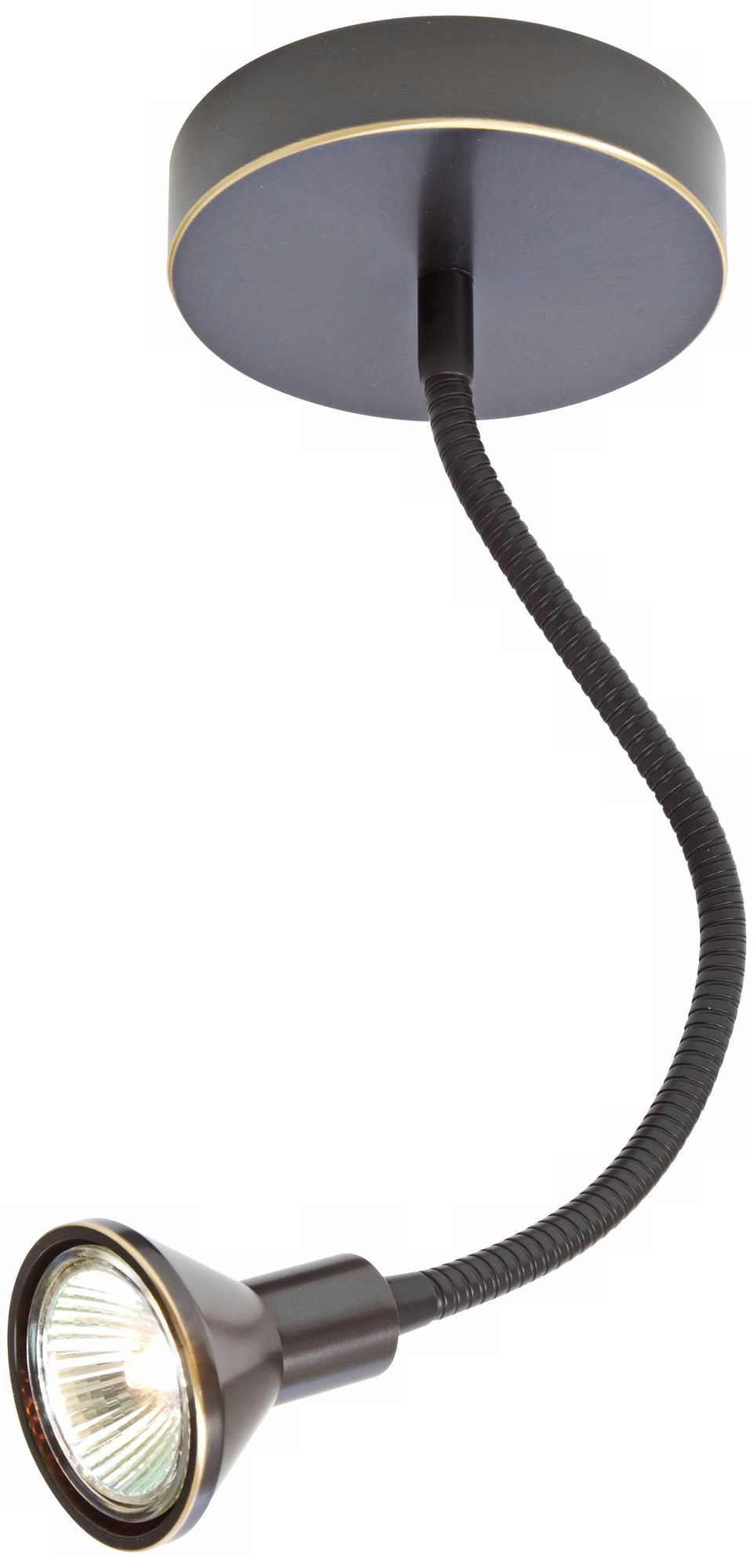 Lichtstar Old Bronze Gooseneck Spotlight Ceiling Fixture