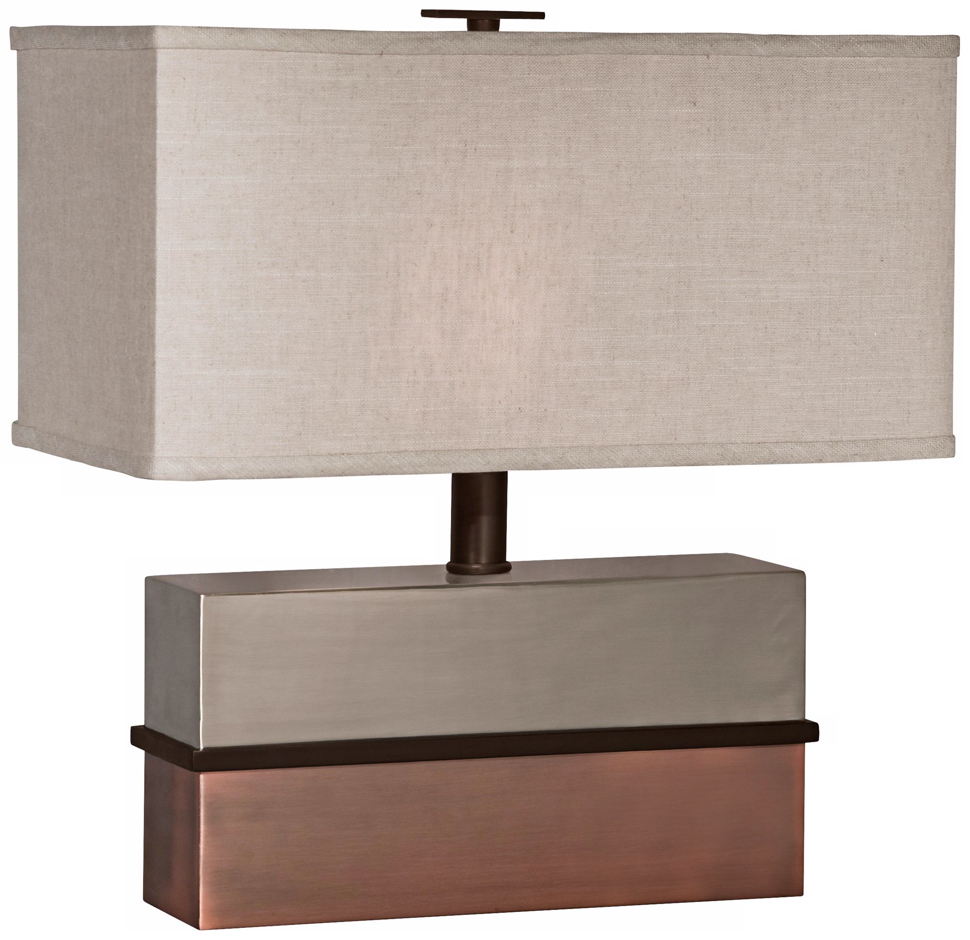 Thumprints Capricorn with Linen Rectangular Shade Table Lamp