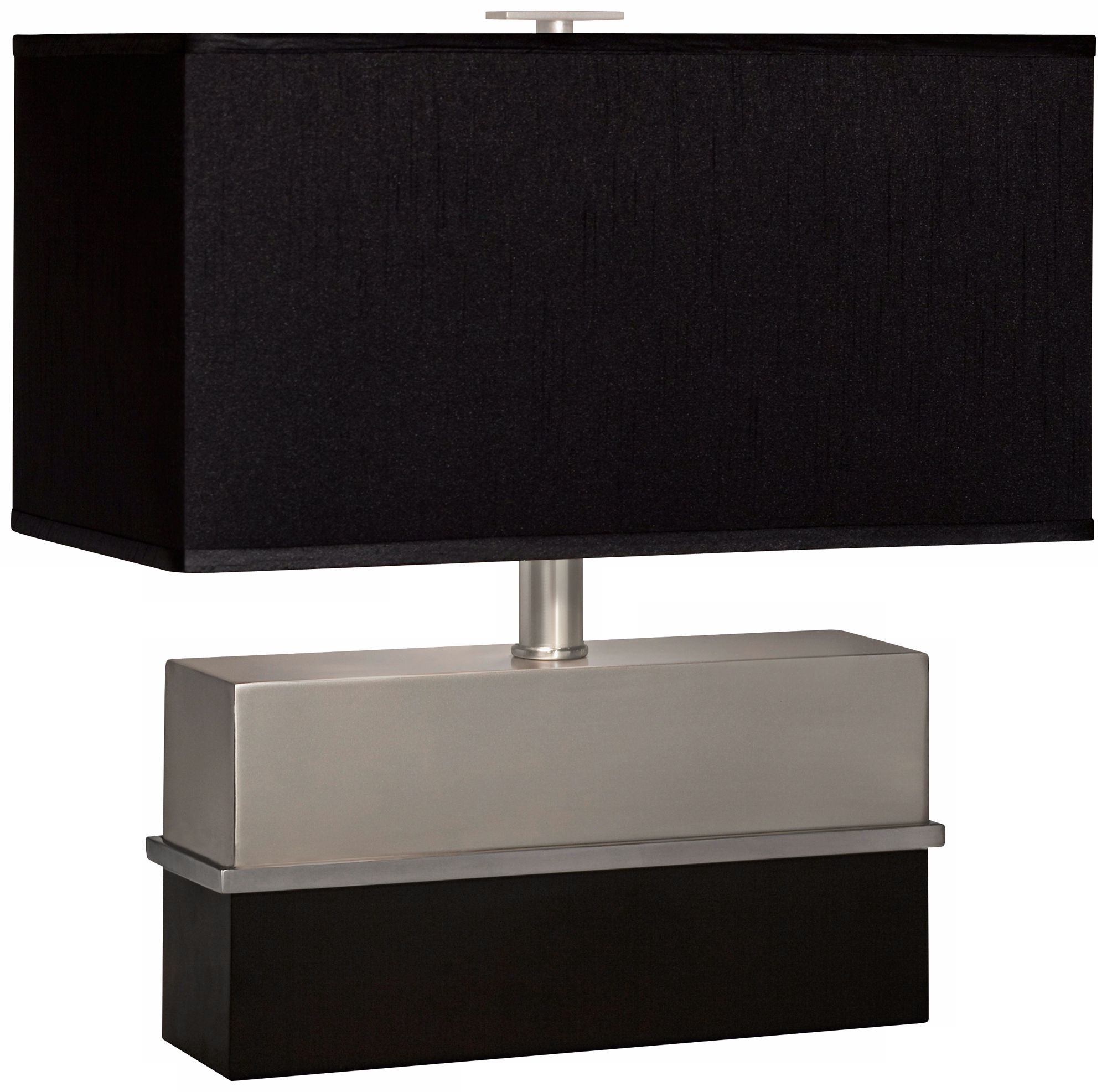 Thumprints Versailles Black Rectangular Shade Table Lamp
