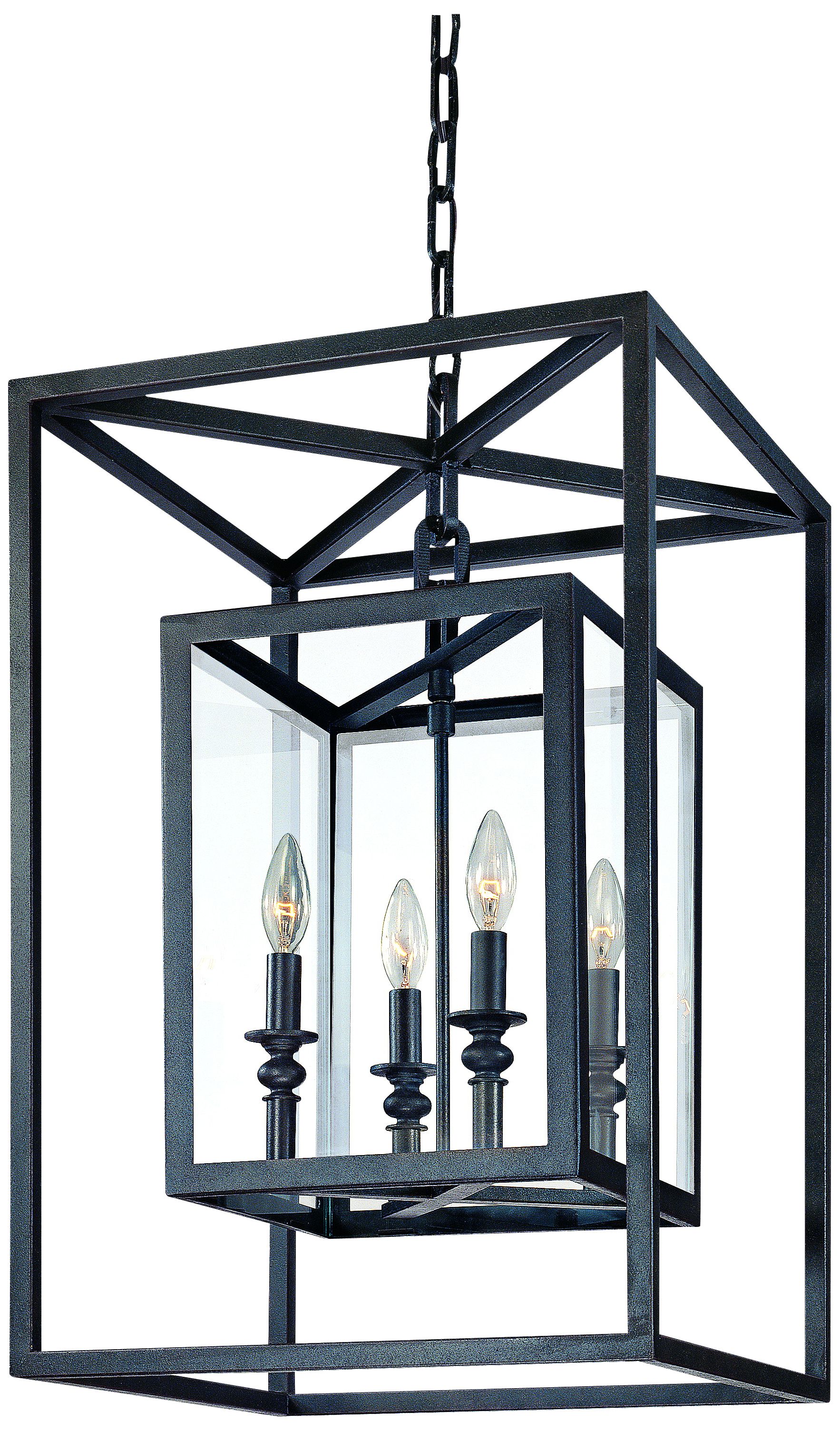 Morgan 4-Light 16" Wide Deep Bronze Pendant Light