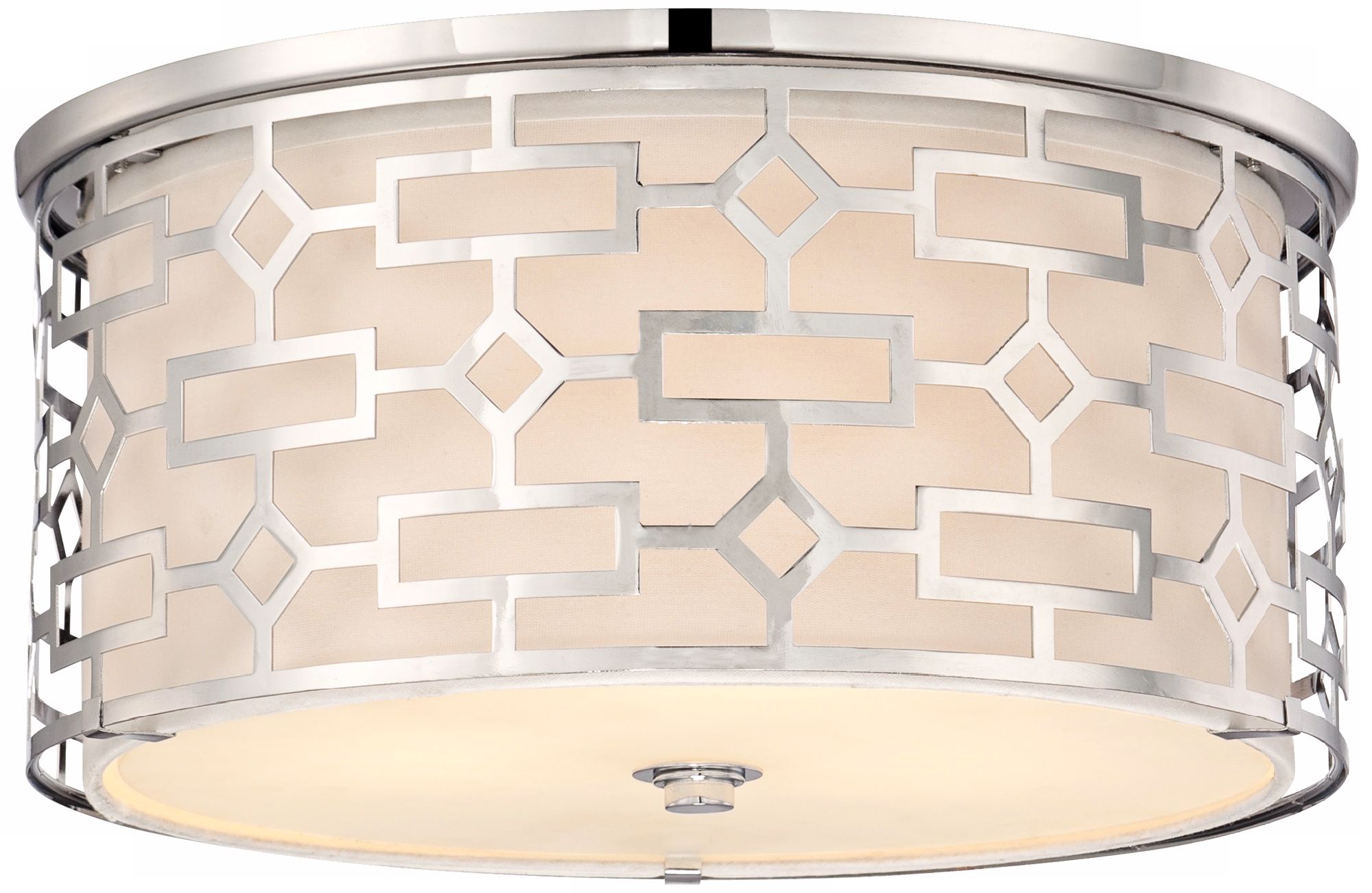 Possini Cut-Out Chrome 14" Wide Ceiling Light Fixture