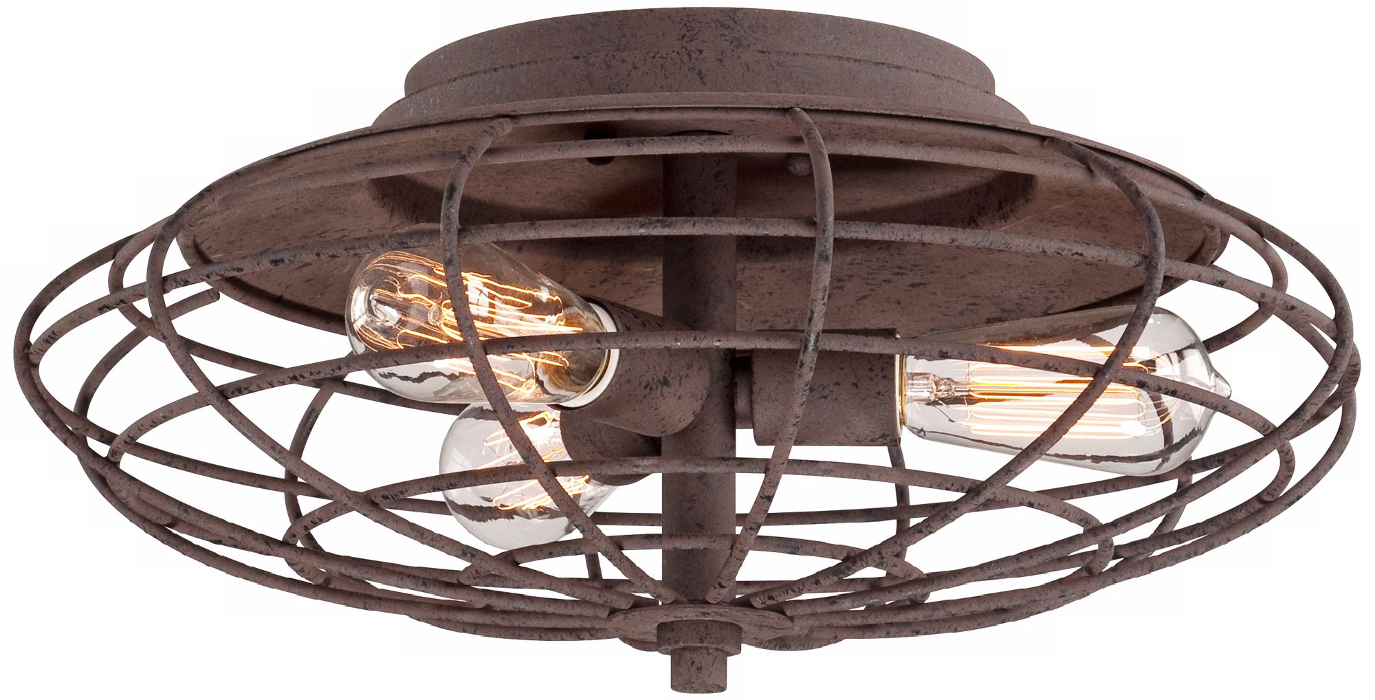 Industrial Cage Dark Rust 8 1/2" High Ceiling Light Fixture
