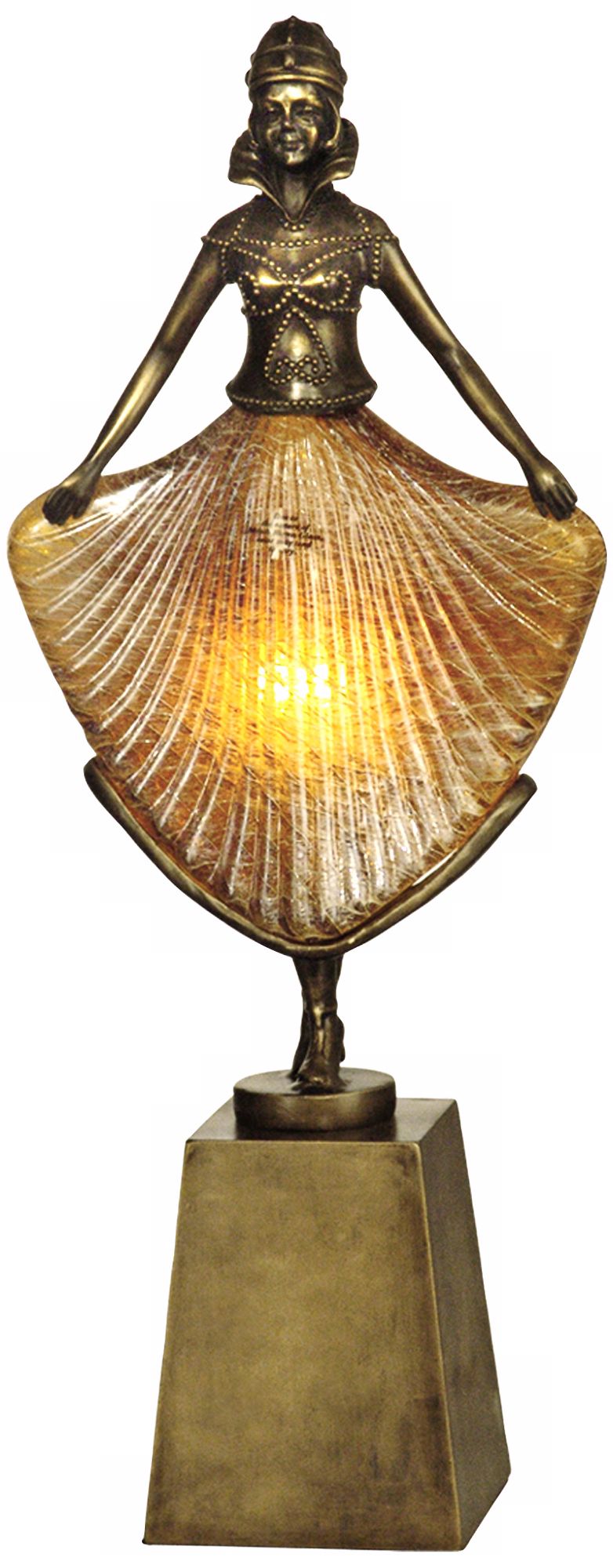Dancing Lady Antique Bronze Dale Tiffany Accent Lamp