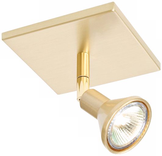 Lichtstar Brushed Brass Square Canopy Spotlight Ceiling Fixture
