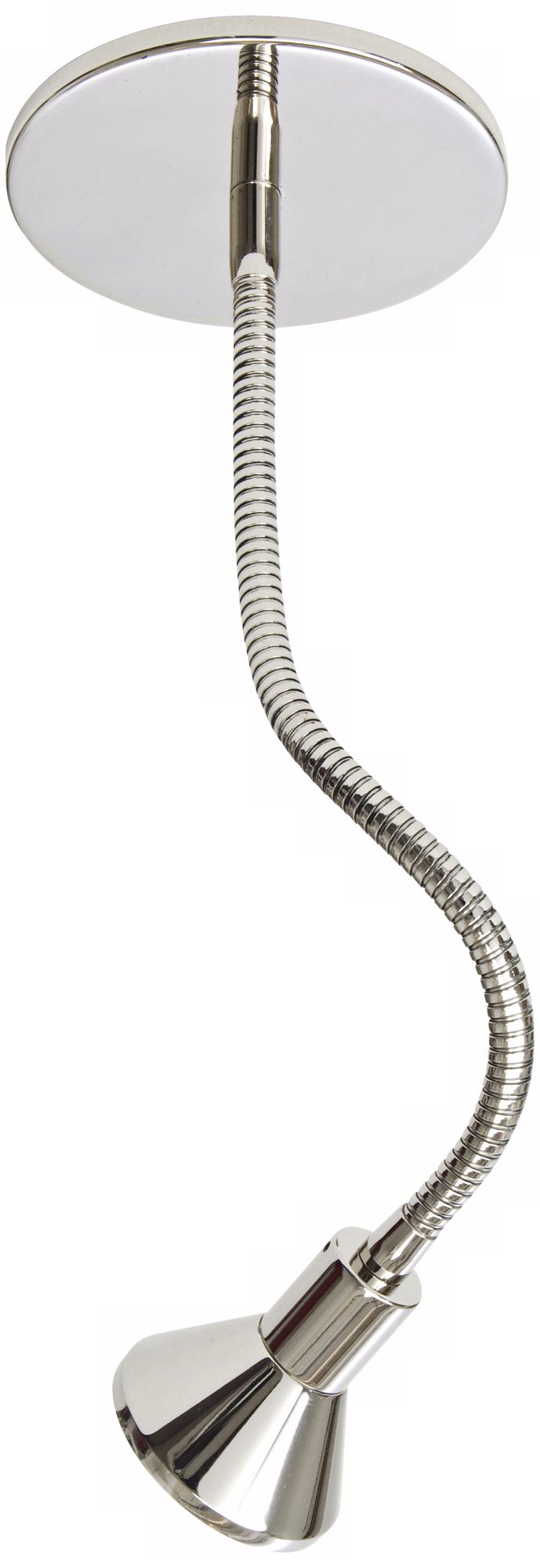 Lichtstar Chrome Gooseneck Flush Canopy Spotlight Ceiling Fixture