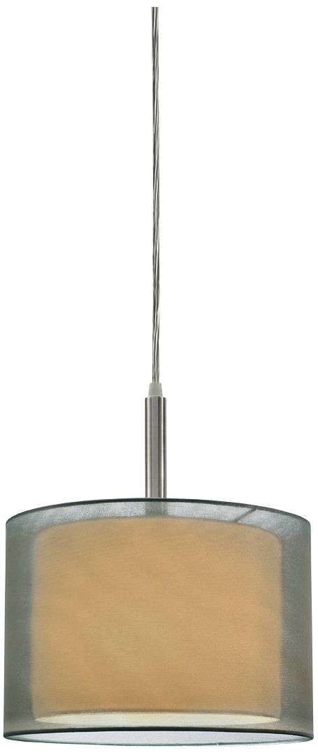 Sonnemann Puri 10" Wide Satin Nickel Mini Pendant Light