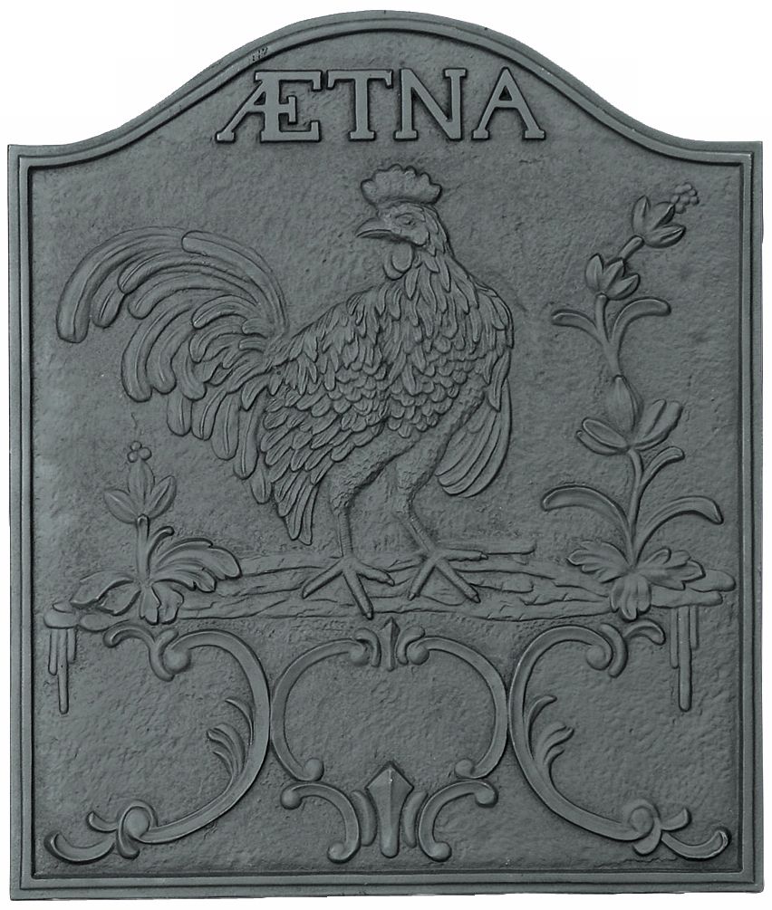 Aetna Fireplace Black Cast Iron Fireback U9049