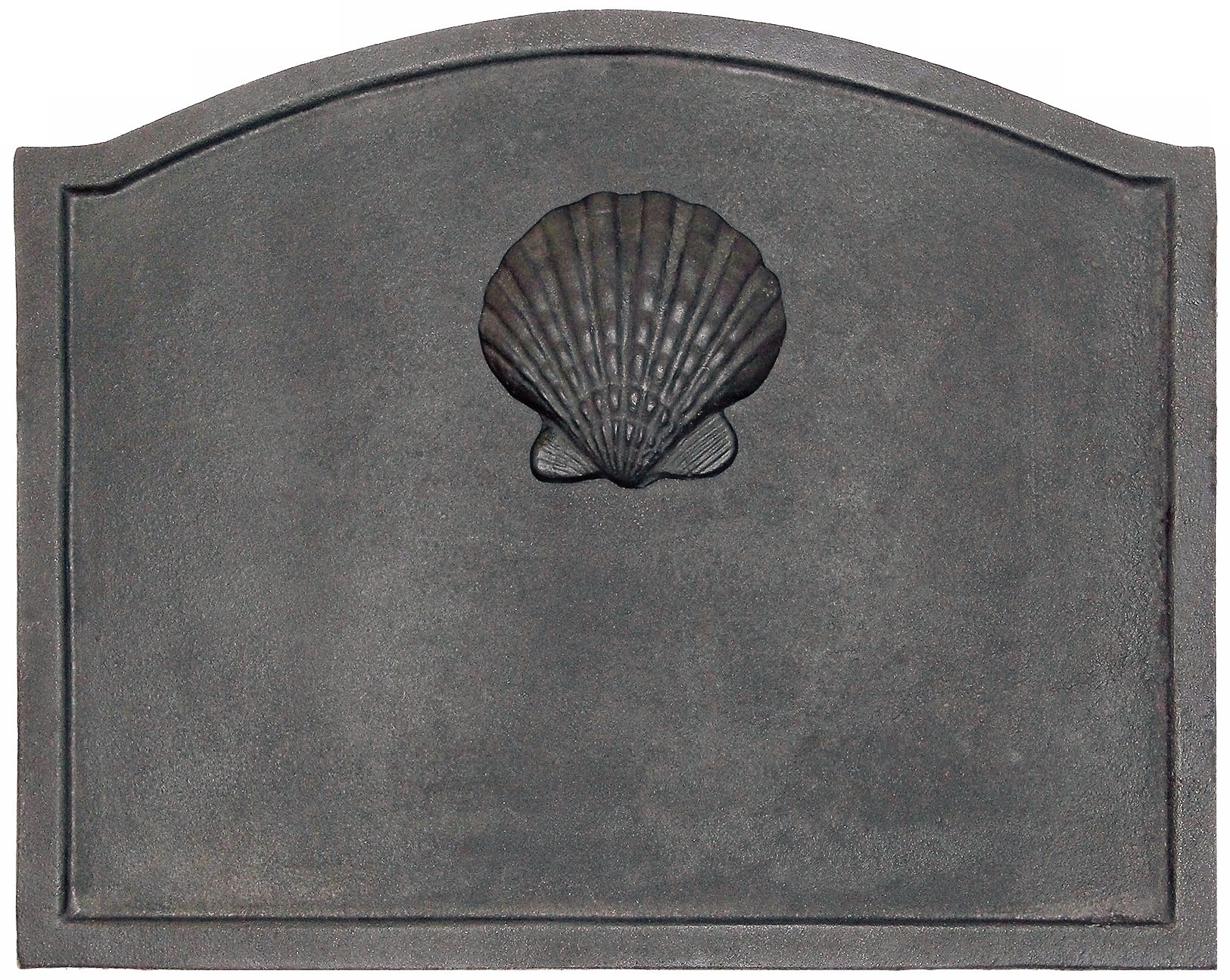 Shell Fireplace Black Cast Iron Fireback