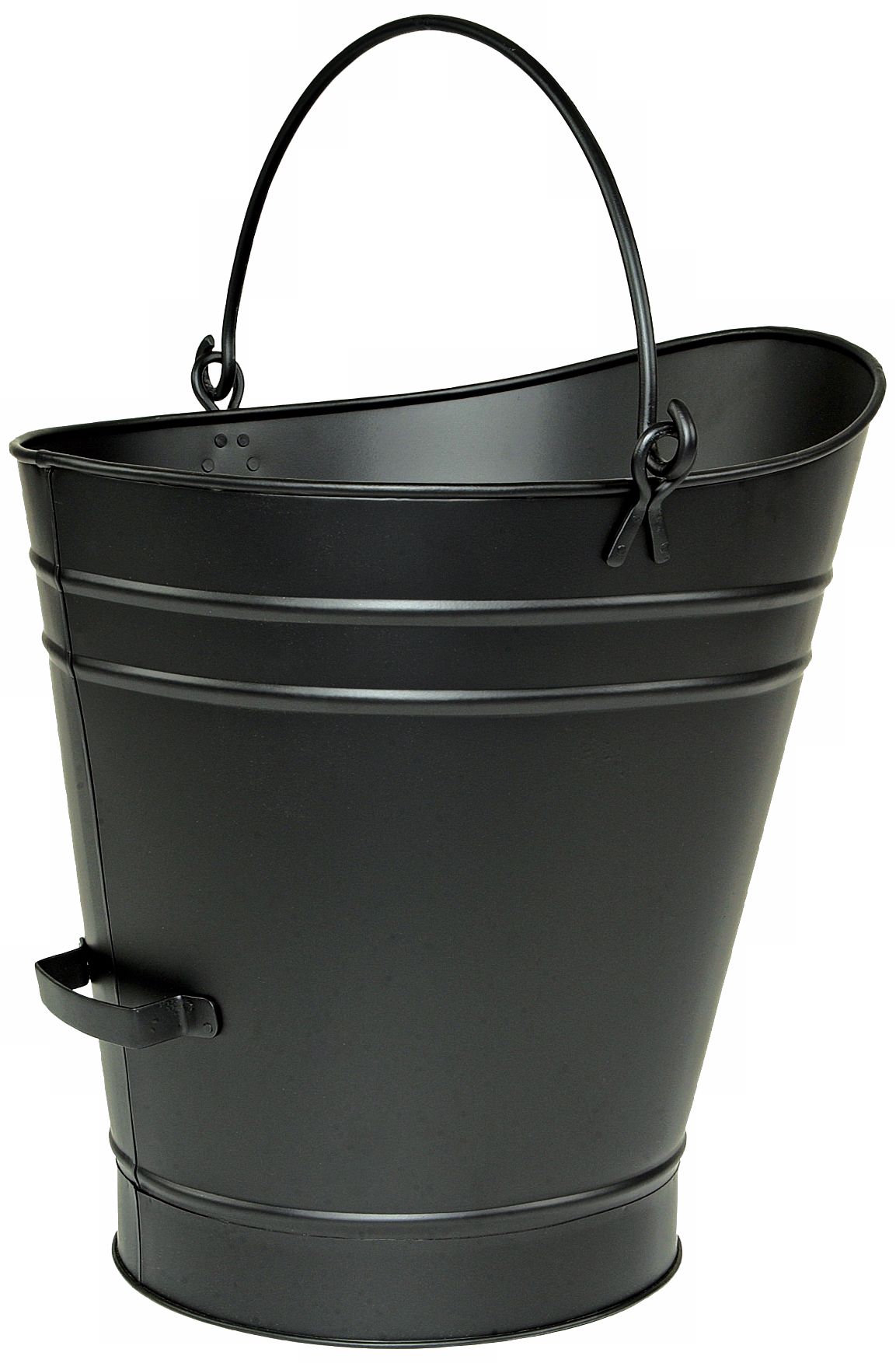 Black 18" High Iron Coal Hod or Pellet Bucket
