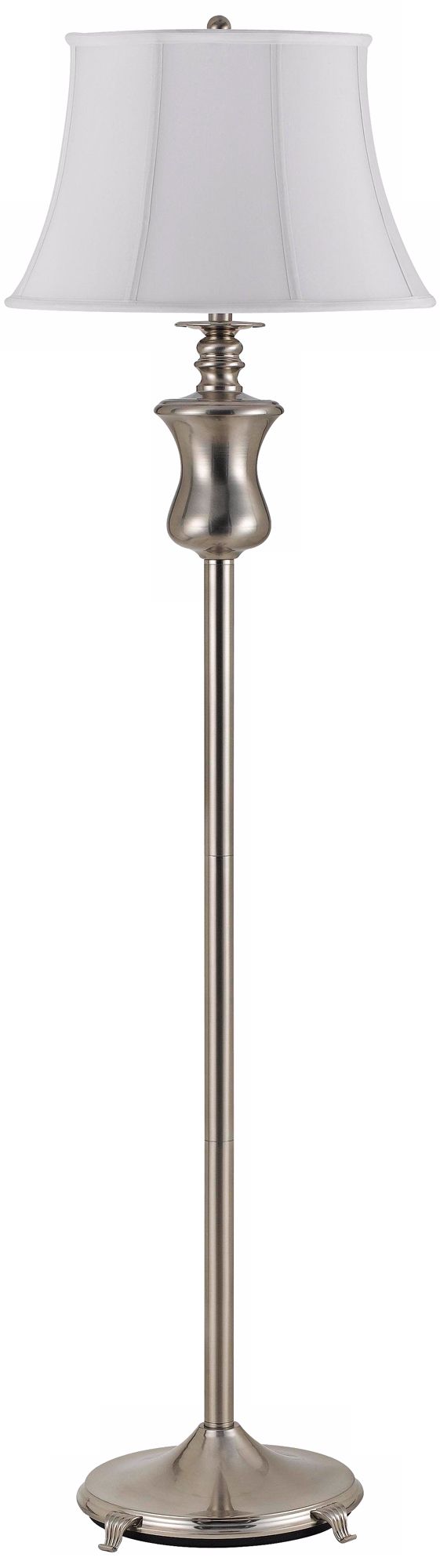 Harvard Brushed Steel Metal Floor Lamp