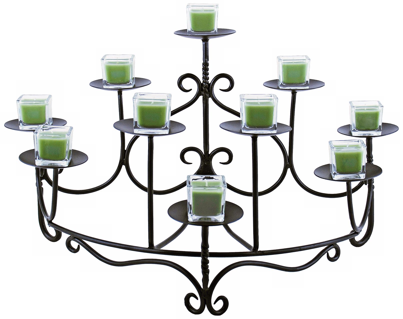 Spandrels Graphite Hearth Candelabra Candle Holder