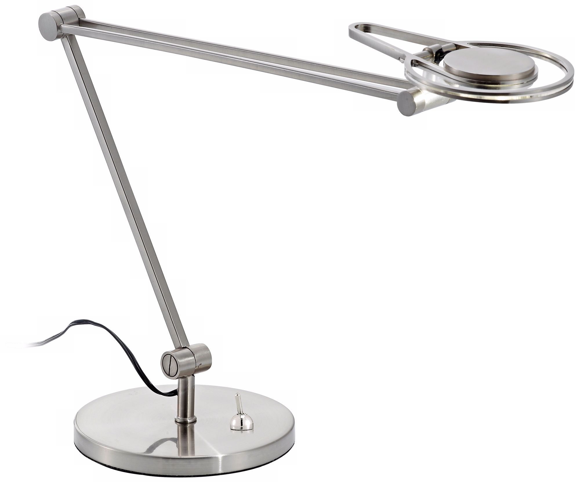 Orlyss Satin Steel Adjustable LED Desk Lamp