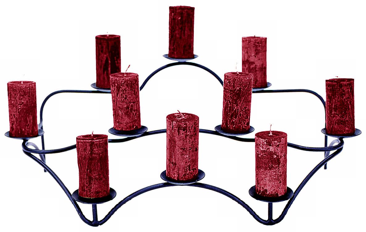 Contours Indoor/Outdoor Black Candelabra Candle Holder