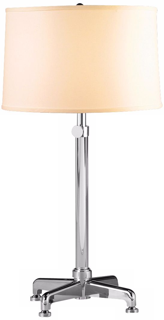 Conception Polished Nickel and Cream Adjustable Table Lamp
