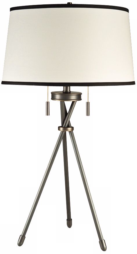 Eastman Mission Bronze with Cream Shade Tripod Table Lamp