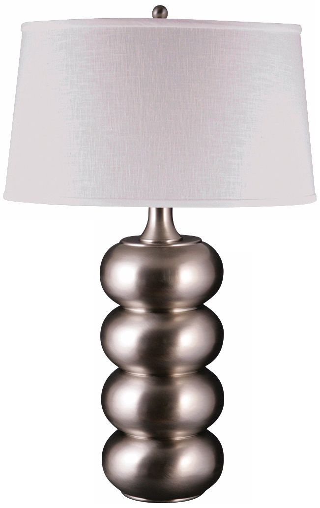 Tapioca Satin Nickel Stacked Table Lamp