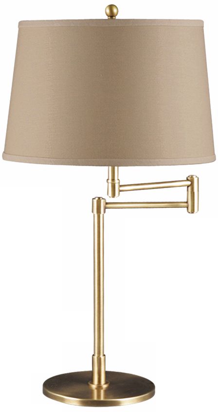 Geoffrey Antique Brass Swing Arm Desk Lamp