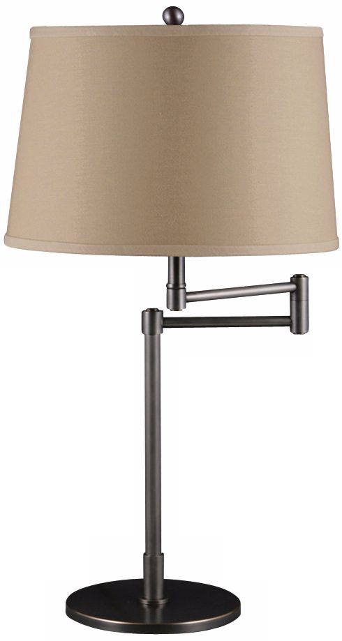 Geoffrey Mission Bronze Swing Arm Desk Lamp