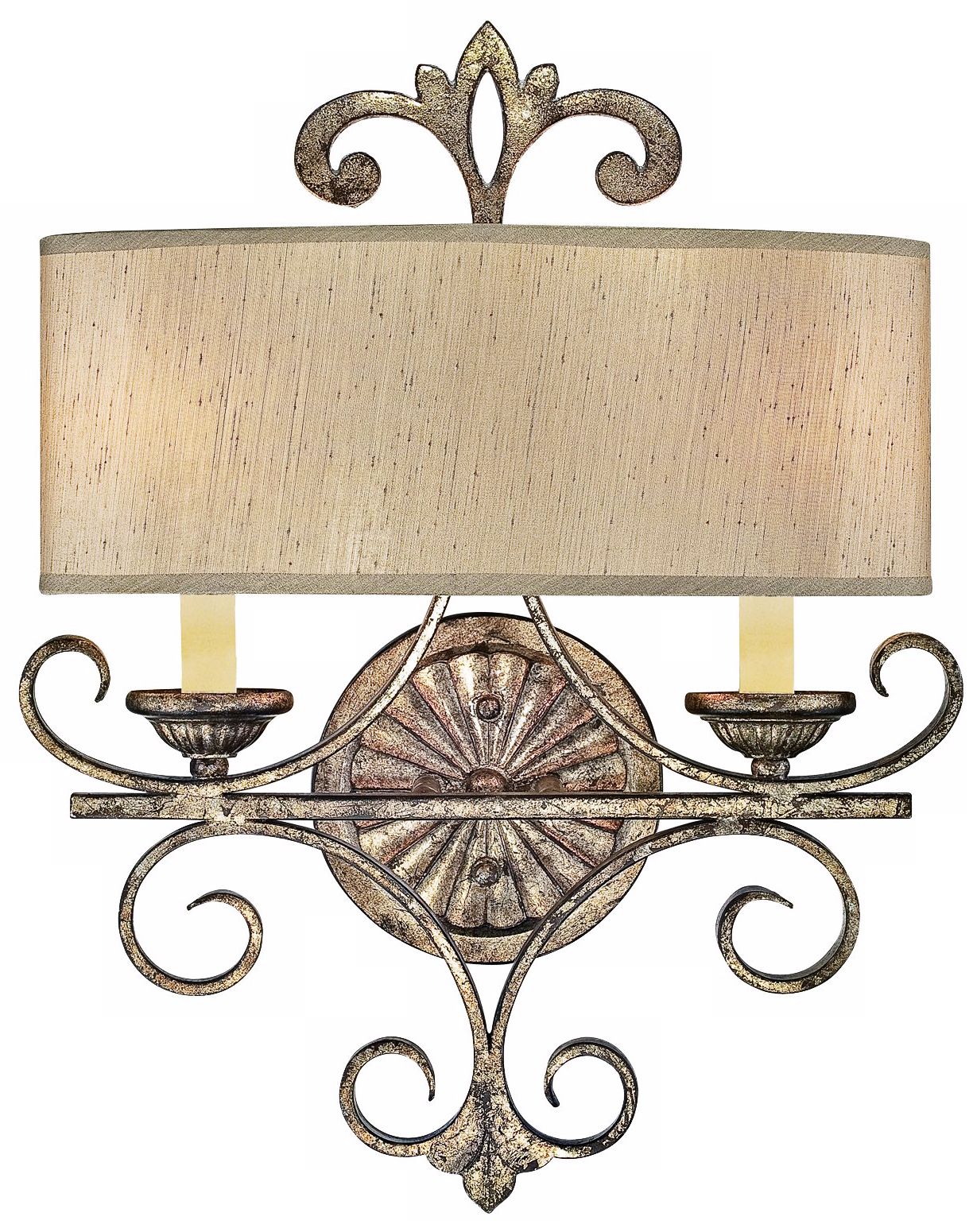 Savonia Silver 2-Light 18 1/2" High Savoy House Sconce