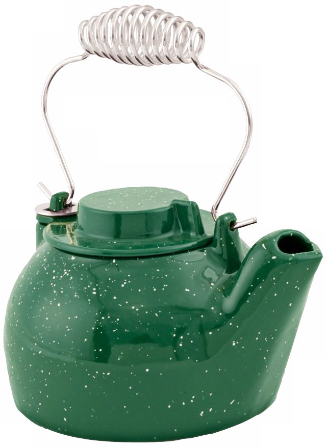 2 1/2 Quart Green Enameled Cast Iron Humidifier Kettle