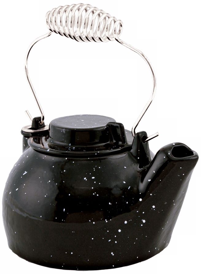 2 1/2 Quart Black Enameled Cast Iron Humidifier Kettle
