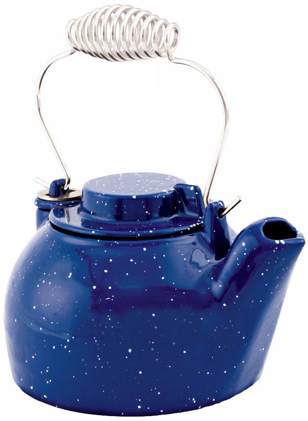2 1/2 Quart Blue Enameled Cast Iron Humidifier Kettle