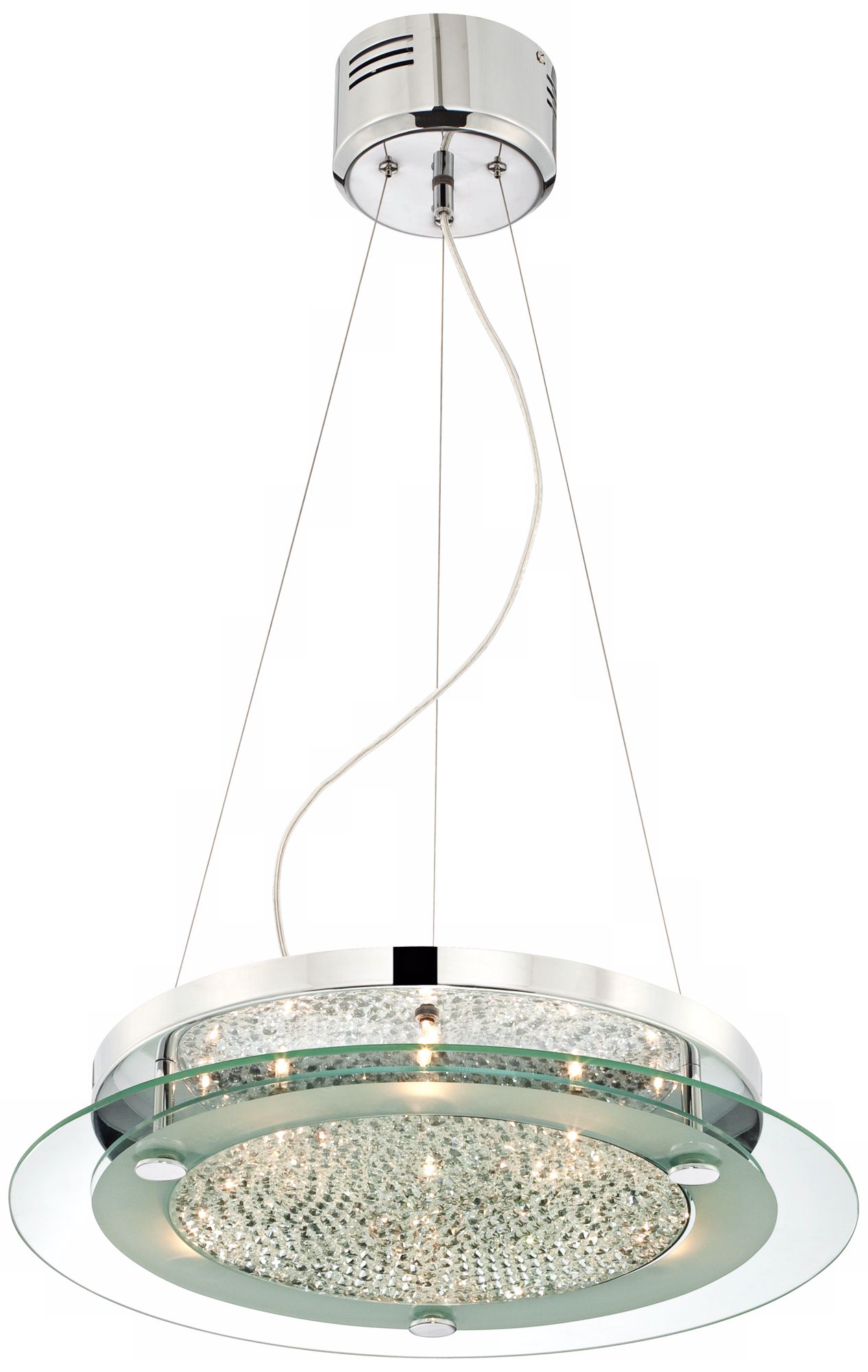 Possini Euro Design 20" Wide Disc Crystal Pendant Light