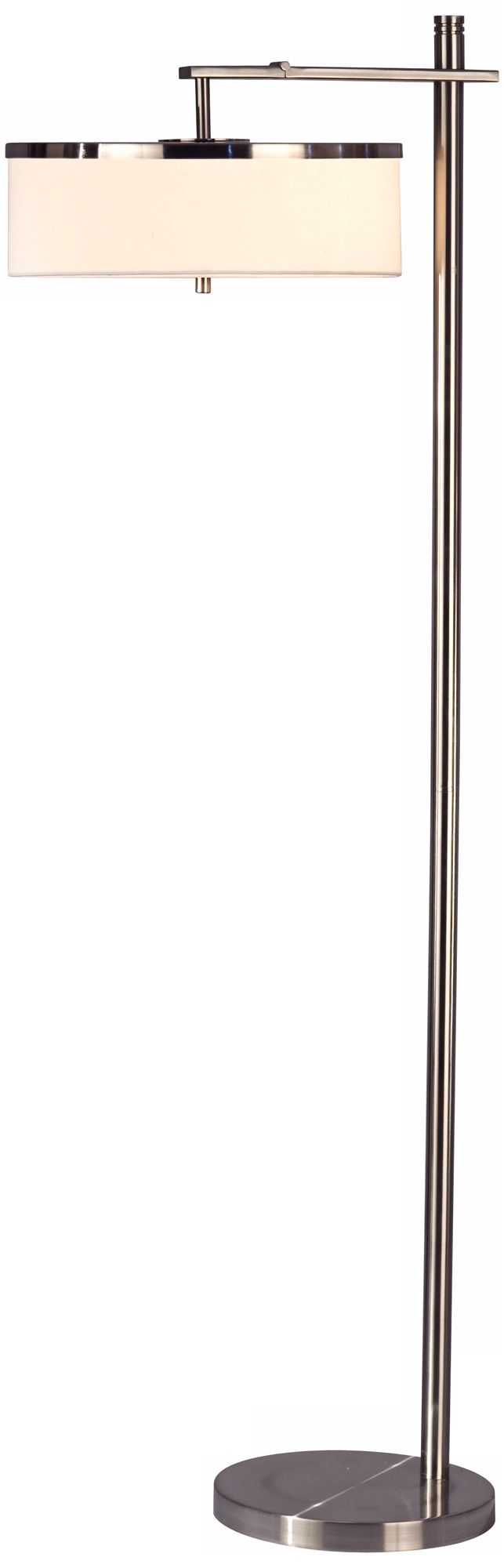 Nova Adjustable Flip Shade Nickel Floor Lamp