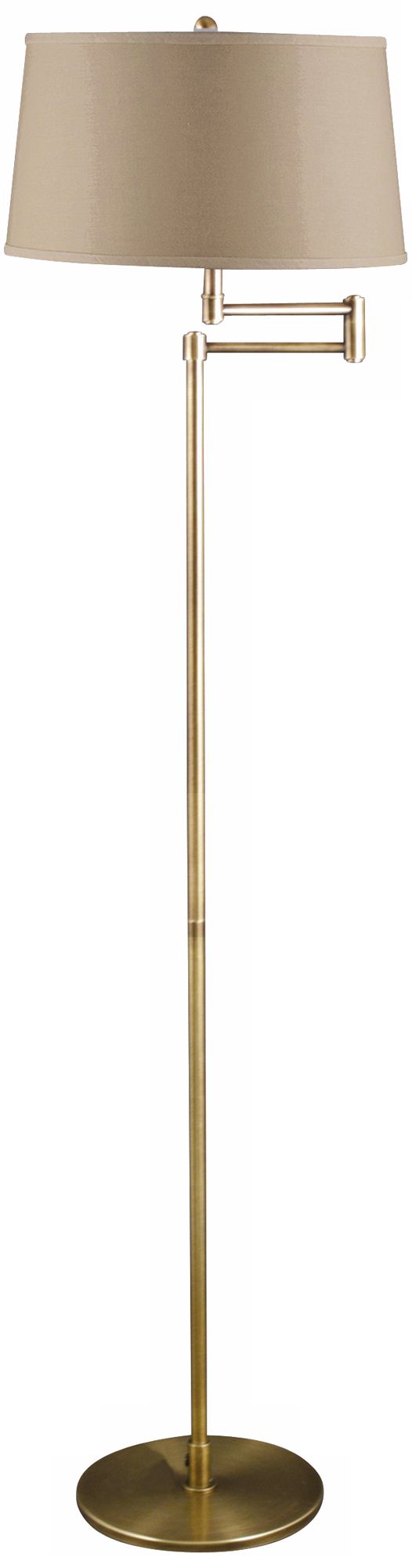 Geoffrey Antique Brass Swing Arm Floor Lamp