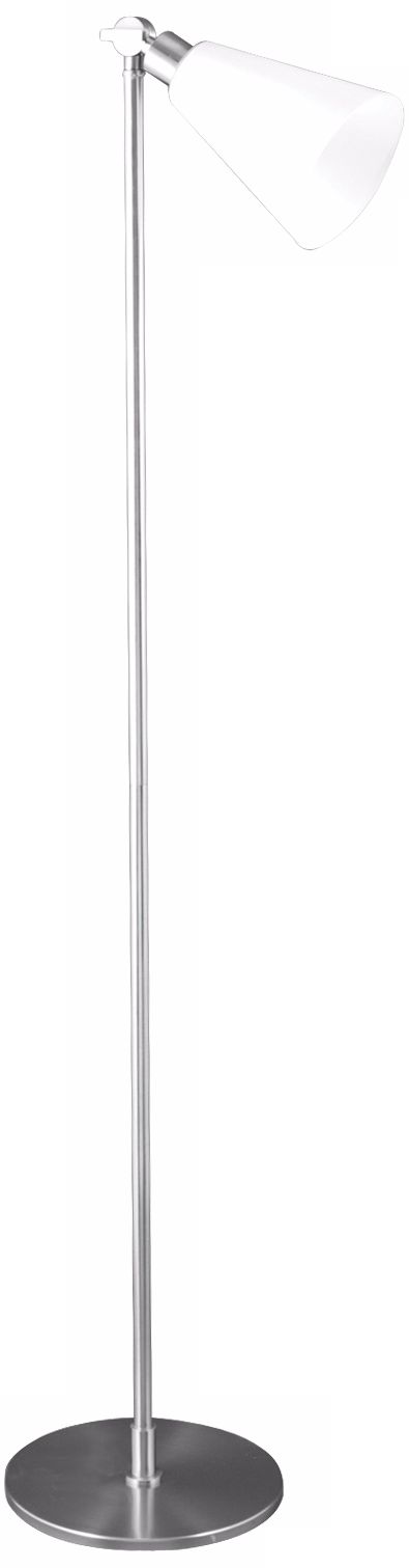 Spotlight Satin Nickel and Glass Torchiere Floor Lamp