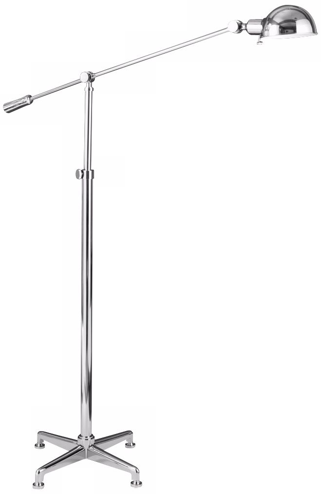 Buchanan Industrial Style Nickel Adjustable Floor Lamp