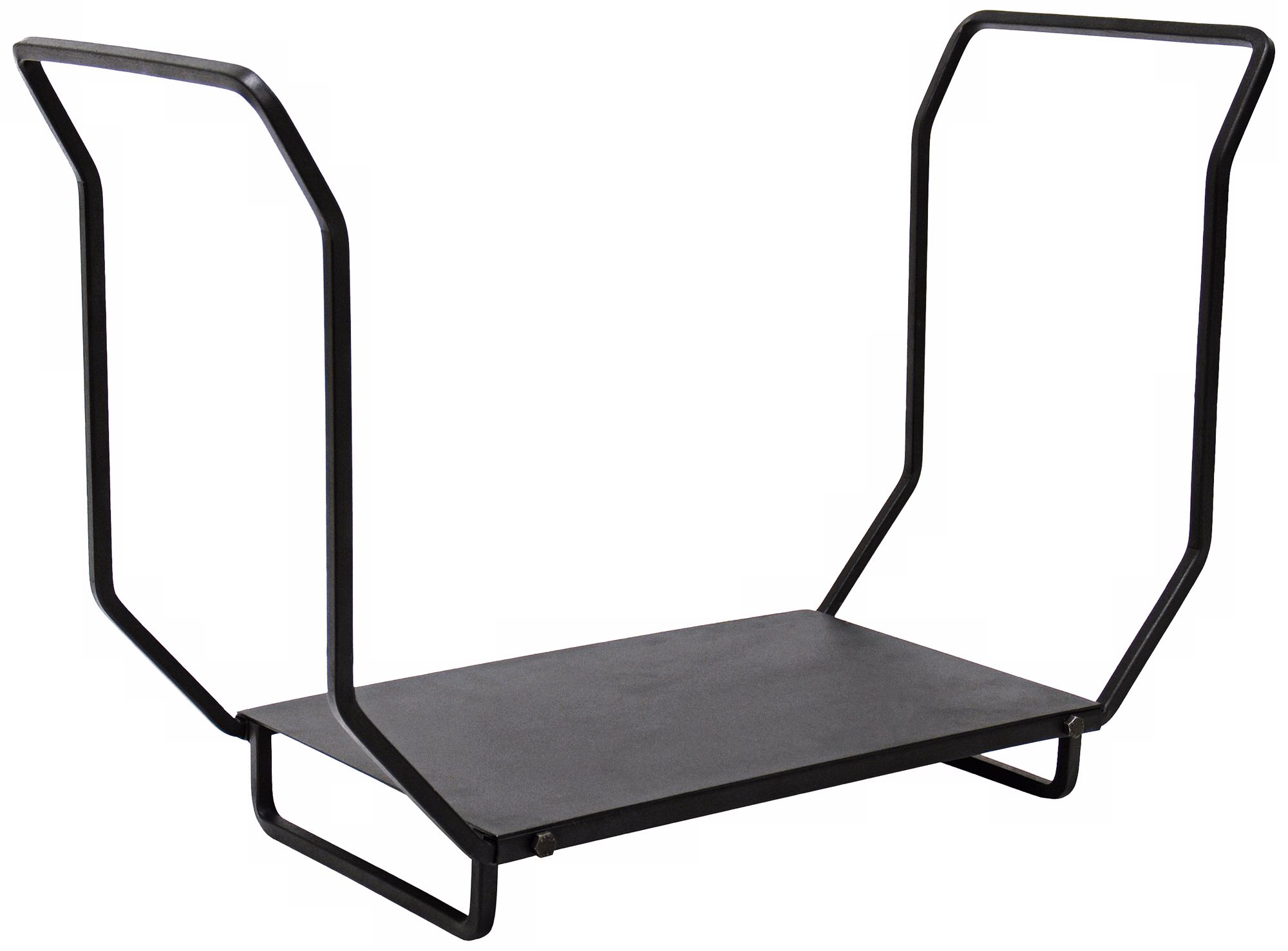 Black 24" Wide Wrought Iron Wood Holder