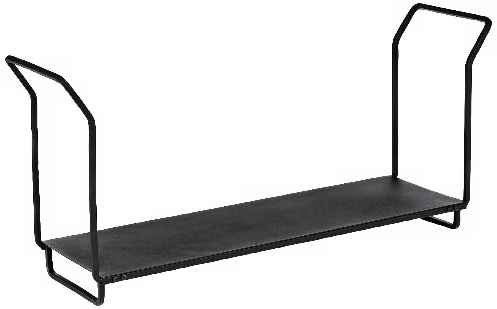 Black 36" Wide Wrought Iron Wood Holder