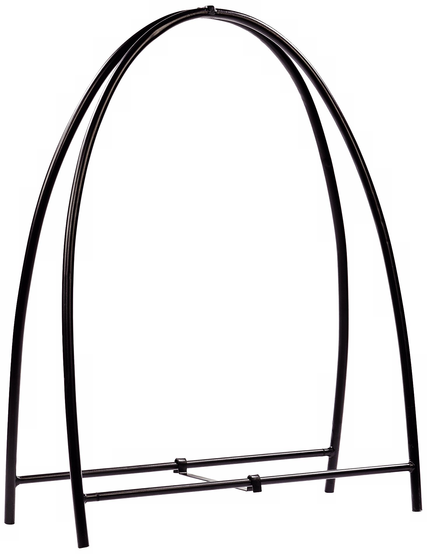 Arch Black 47" High Fireplace Log Holder