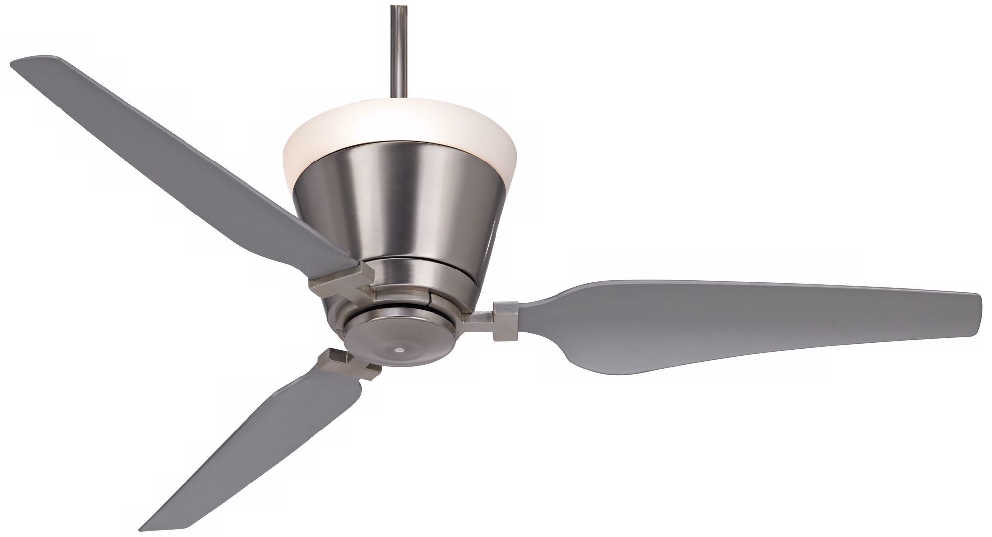 54" Possini Euro Beretta Brushed Steel Ceiling Fan and Light