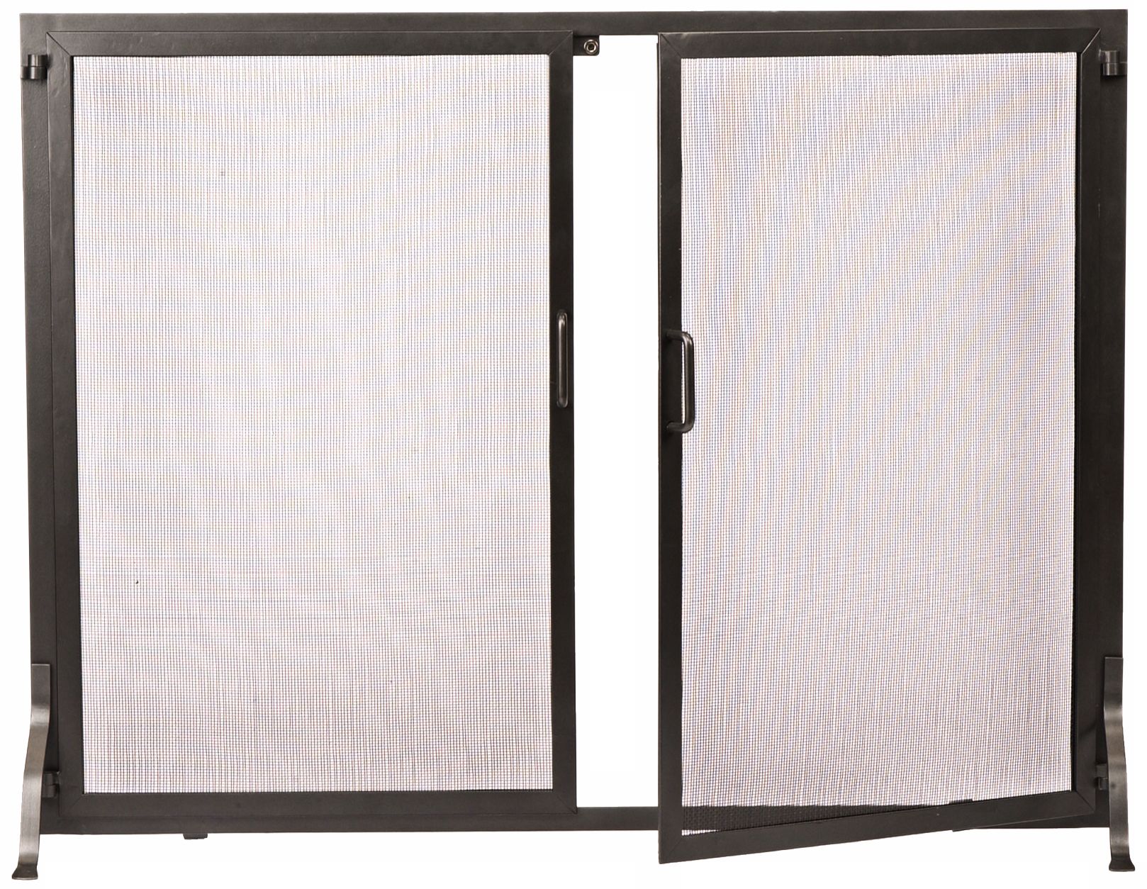 Classic Graphite 30" High Fireplace Screen with Doors