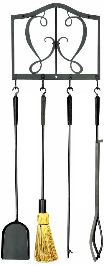 Cypher Collection Graphite Wall Mounted Fire Set